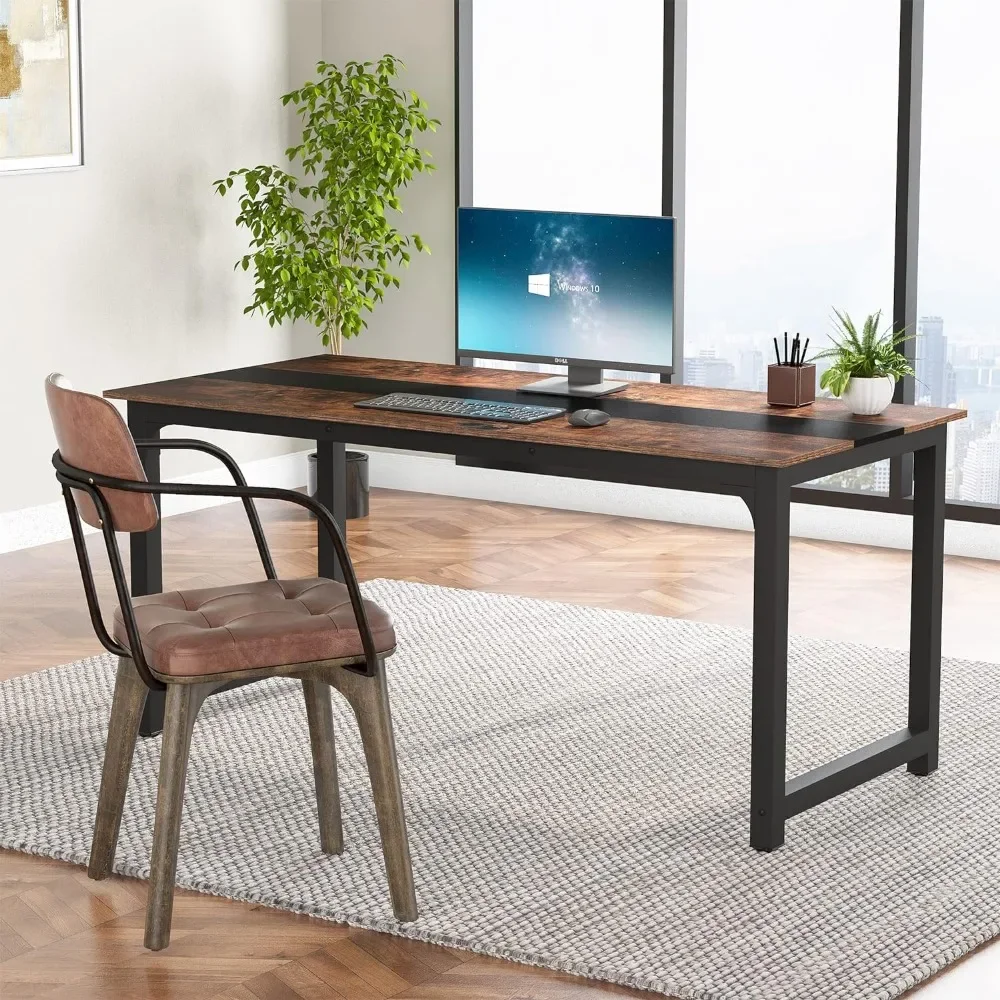 

Modern Computer Desk, 70.8 x 31.5 inch Large Office Desk Computer Table Study Writing Desk Workstation for Home Office