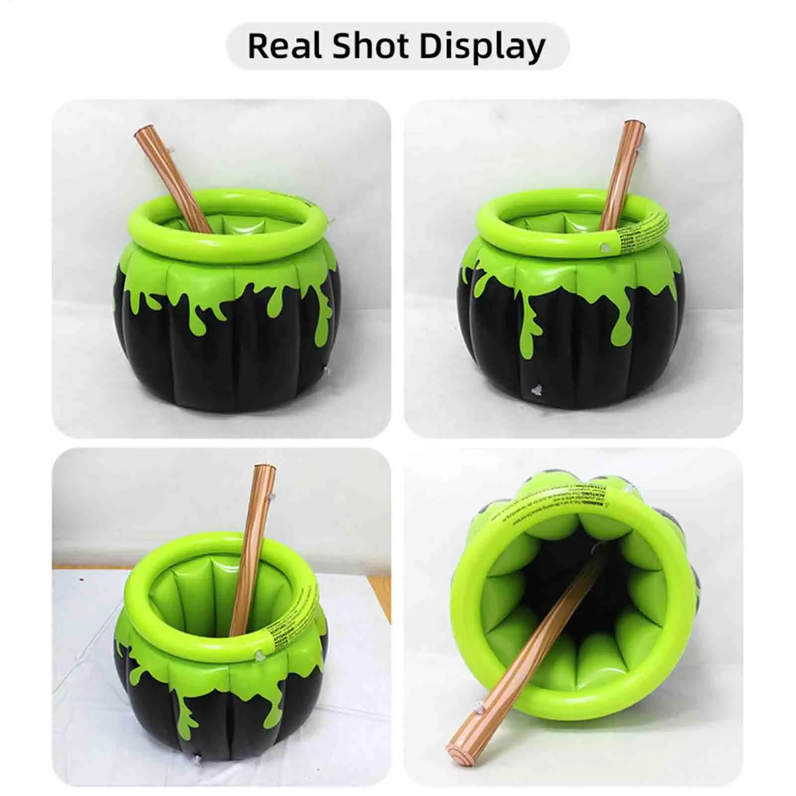 Halloween Inflatable Cauldron Drink Cooler Inflatable Cauldron Beverage Holders Blow Up Beverage Holder Photo Prop Decoration