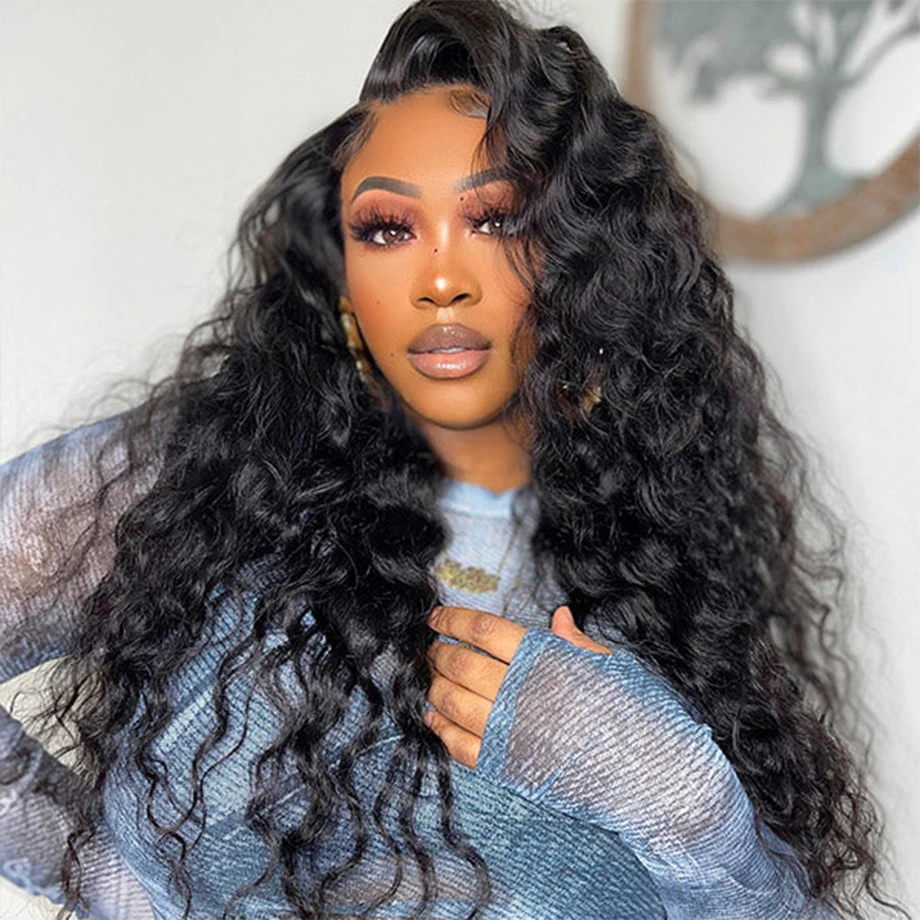 Human Hair Wig Lace Front Wig Human Hair Wigs Front Lace Wig Loose Deep Wave Frontal Wig 13x6 Lace Water Wave Curly Wigs Brazilian 13x4 Transparent Lace Front Wig For Women