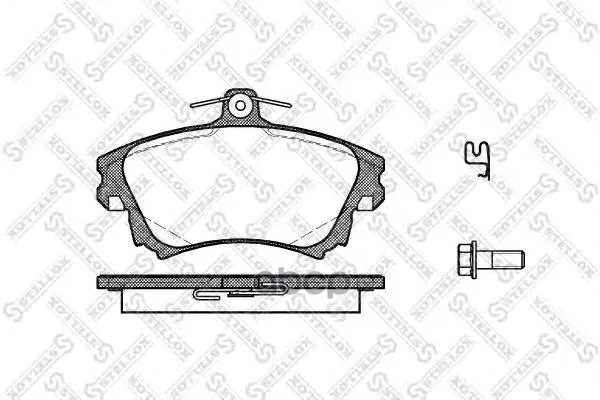 719 002B-SX_колодки дисковые п.! с антискрип.пл.\ Mitsubishi Carisma Volvo S40/V40 1.6-2.0/1.9TD 96 STELLOX арт.