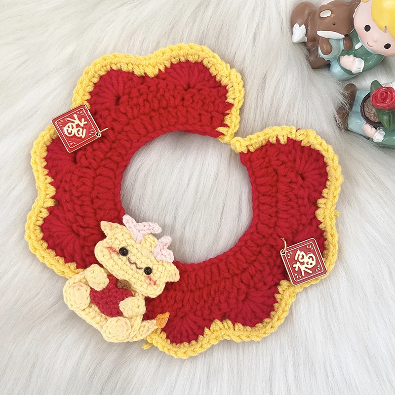 

Pet Knitted Scarf Scarf Cat Dog Scarf Collar Pocket Festive Accessories Hat Ornament
