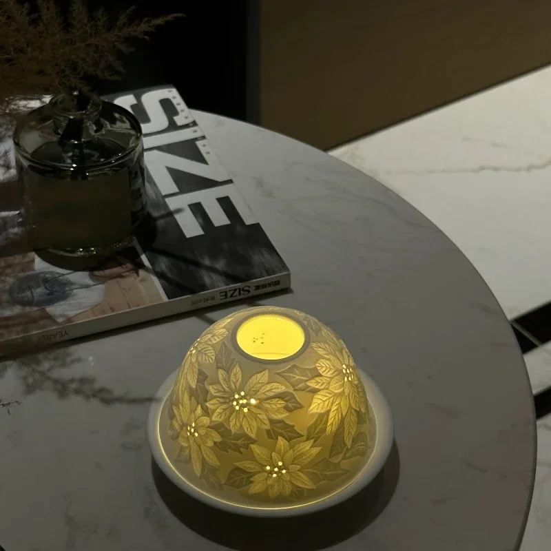 BERNARDAUD ネコ LED キャンドルホルダー ガラスLEDキャンドル