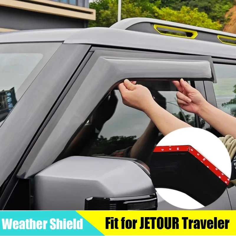 

Window Weather Shield Suitable for Chery JETOUR Traveler T2 2023 2024 Modified with Luminous Markers Widening Rain Shield