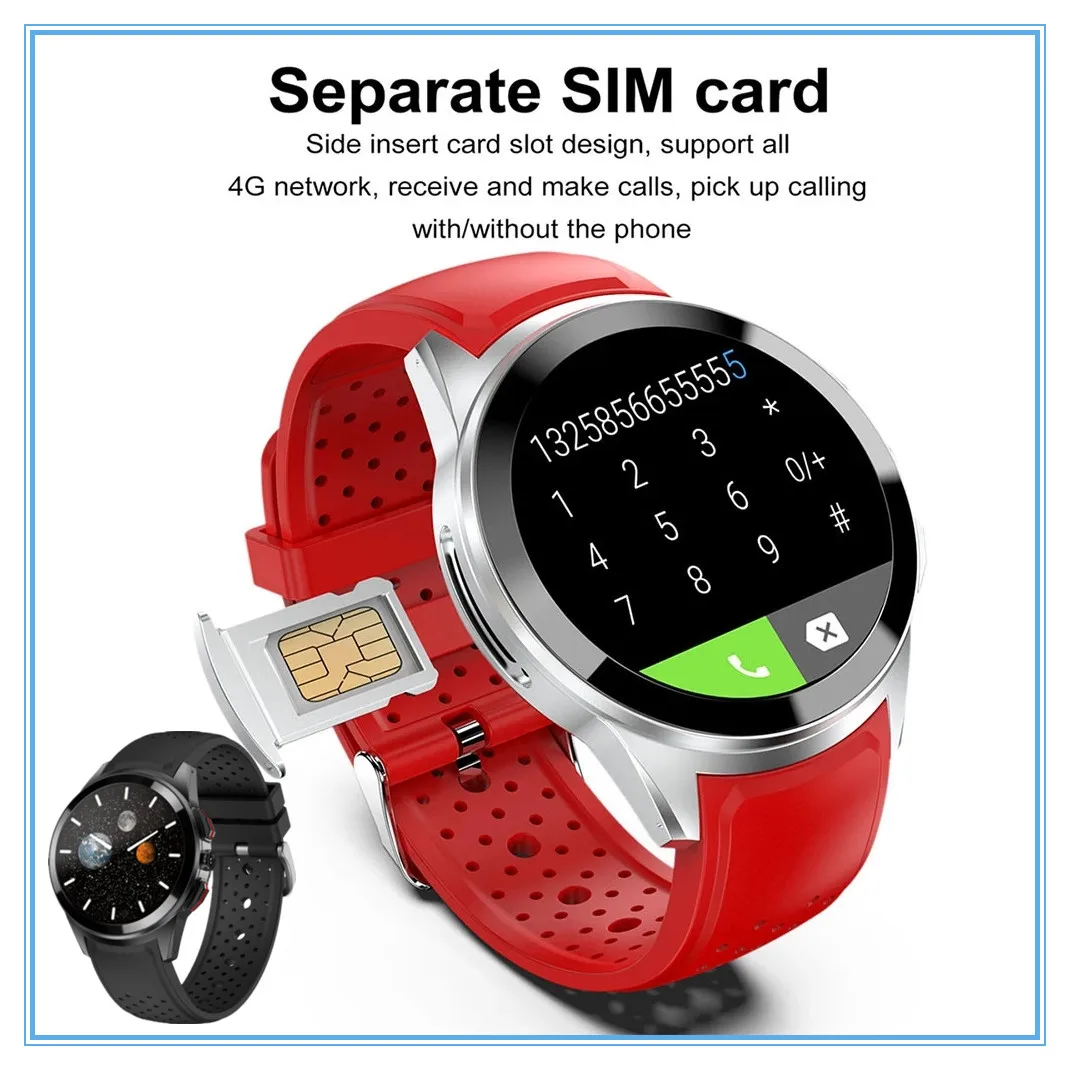 Reloj inteligente deportivo LT10, dispositivo con GPS, compatible con red WiFi 4G, tarjeta SIM, al agua, llamadas, 4G, Android _ - AliExpress Mobile