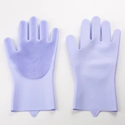 Multipurpose Pet Grooming & Cleaning Silicone Glove (PURPLE)