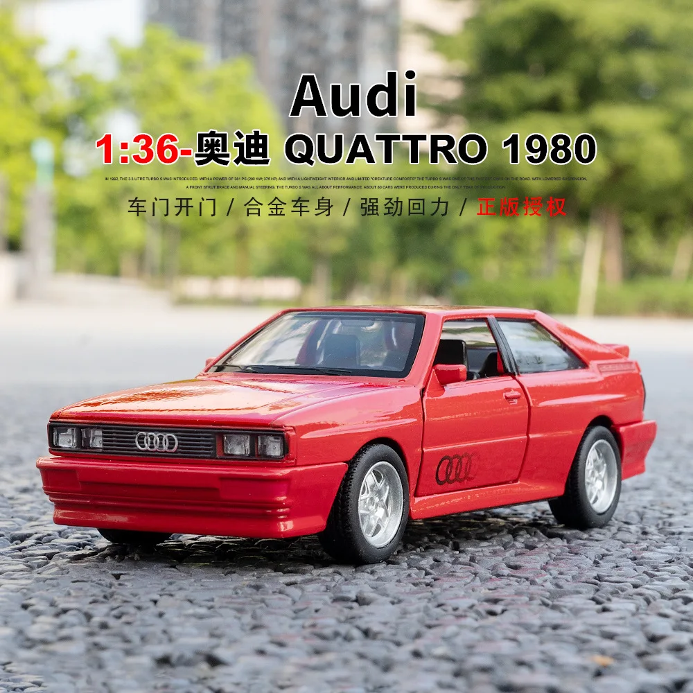 1:36 1980 Audi Quattro Auto D'Epoca Alta Simulazione Pressofuso Auto In Lega Di Metallo Modello Auto Giocattoli Per Bambini Collezione Regali F594