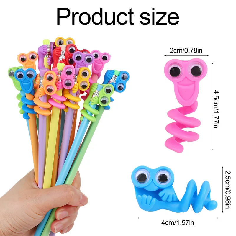 10/20 Stücke Lustige Cartoon Bleistift Topper Big Eye Stift Kappe Kinder Geburtstag Party Favors Pinata Füllstoff Weihnachten Geschenke Spielzeug schule Belohnungen – Detail 11