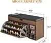 Bench Cabinet Shoe Rack for Entryway with Sitting Stool Shoe Storage Cabinet for Entryway Shoe Rack Three-Tier 2