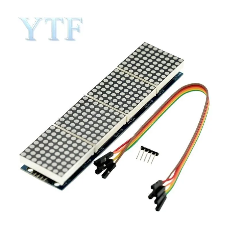 MAX7219 ��Ʈ ��Ʈ���� ��� ���� ����ũ�� ��Ʈ�ѷ� 4-in-1 ���÷���, 5P ���� ���� (H6A4)