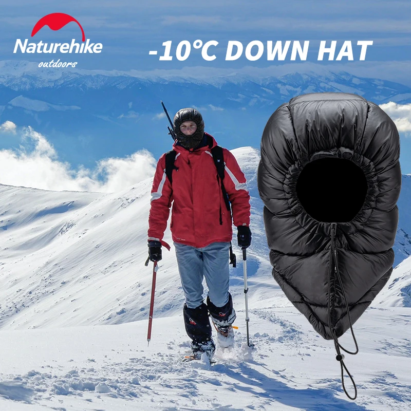 Naturehike Goose/Duck Down Hats Hiking Windproof Warm Lightweight Outdoor Mountaineering Unisex Winter Thermal Caps