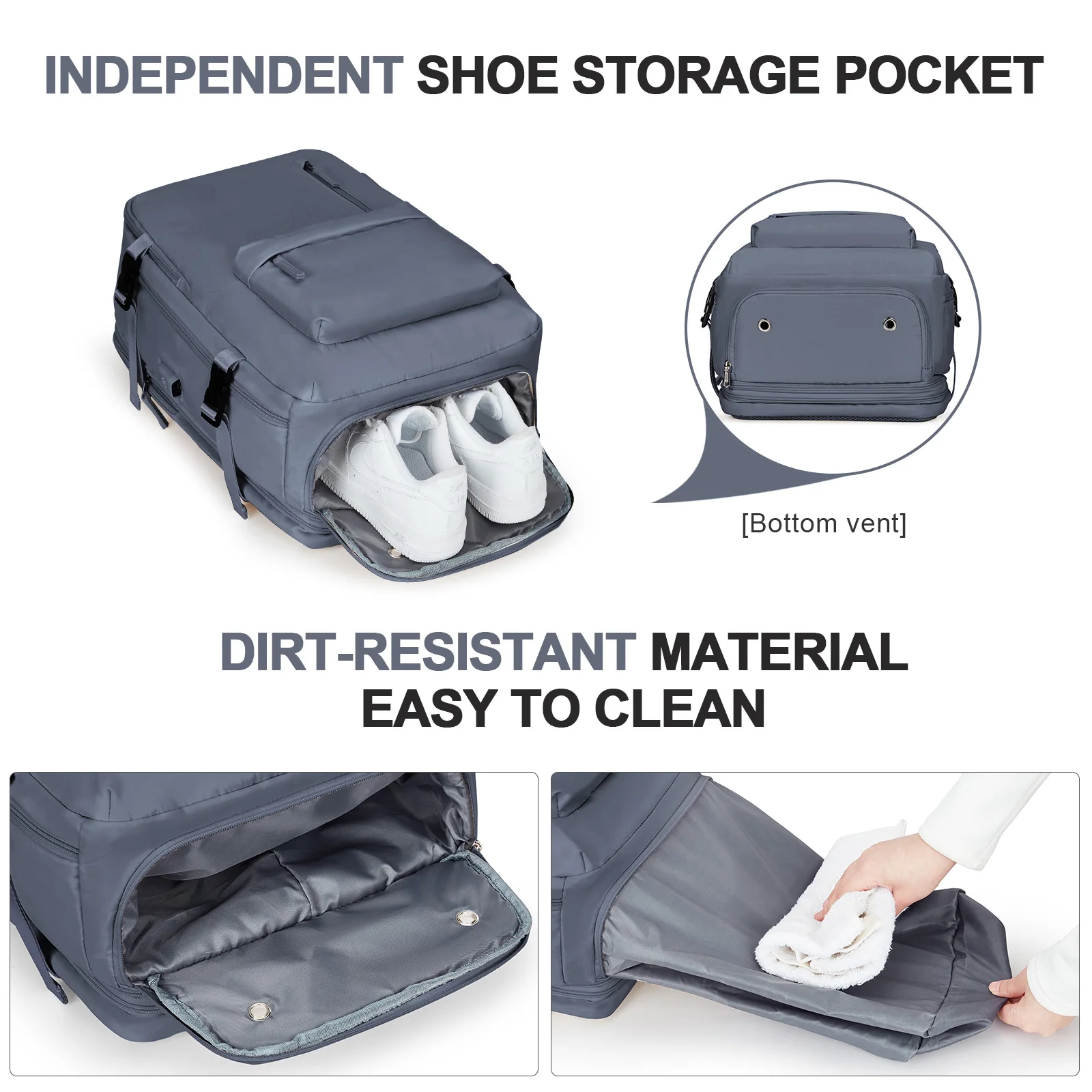 Travel Laptop Backpack for Women & Men College Expandable USB Bag Large Capacity 17.3  Waterproof Outdoor Shoe Storage Man's Bag