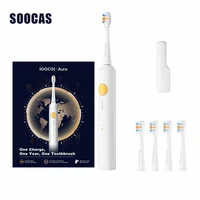 SOOCAS Aura PT1 Sonic Electric Toothbrush 180 Days Battery Life ipx7 Waterproof Automatic Toothbrush With 4 Nozzles