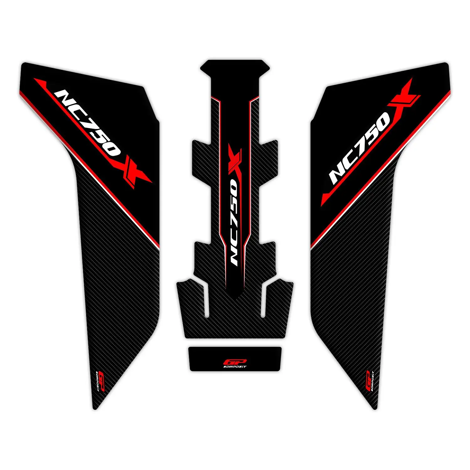 

GP Composite for NC 750X2016-2020 Compatible Tank Pad Strip Sticker Set Red