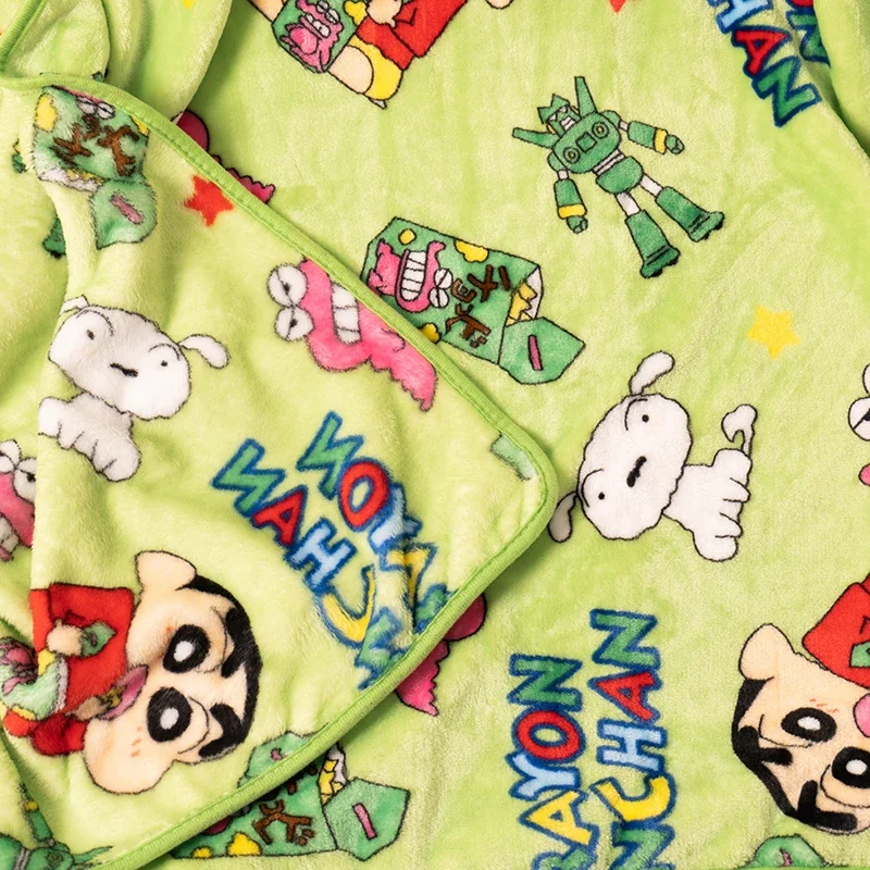 Cute Crayon Shin-chan Blanket Kawaii Comfortable Warm Flannel Blanket Picnic Blanket Bedroom Bed Sofa Office Nap Girl Kids