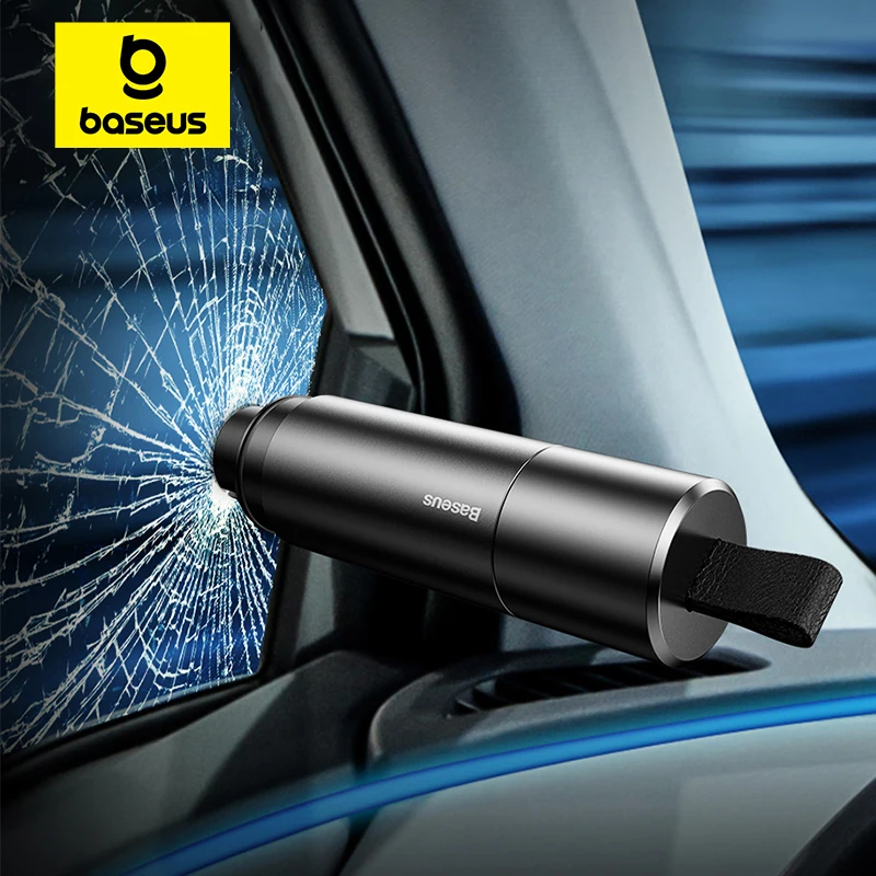 Car Safety Hammer Baseus Car Window Glass Breaker Seat Belt Cutter Auto Life-Saving Escape Emergency Accessoyies Tool Kit