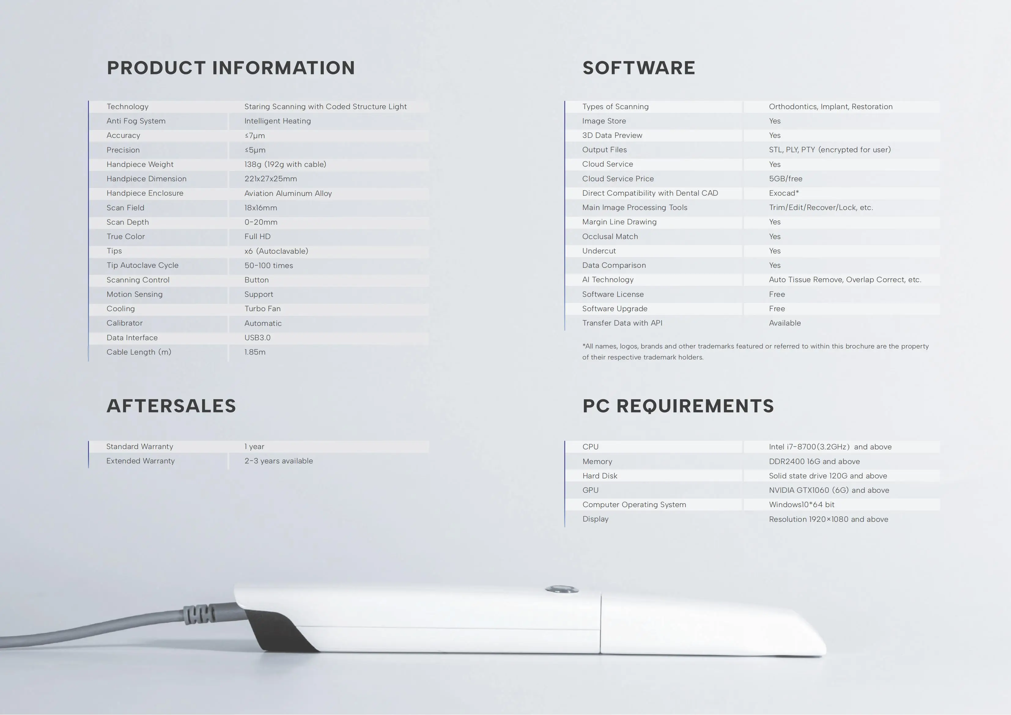 Рисунок 3 - Одобренный CE интраоральный 3D сканер