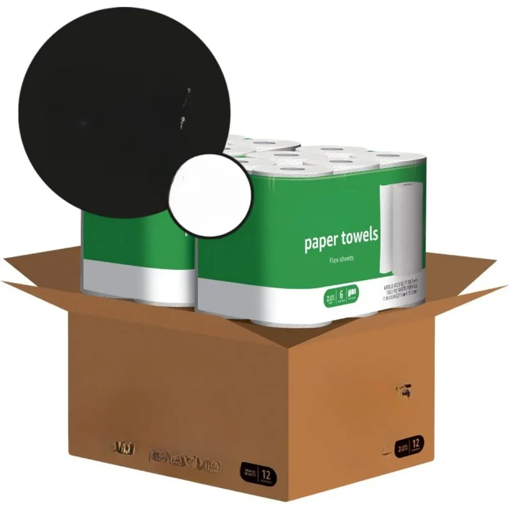 2-Ply Paper Towels, Flex-Sheets, 150 per Roll, 12 (2 of 6), White