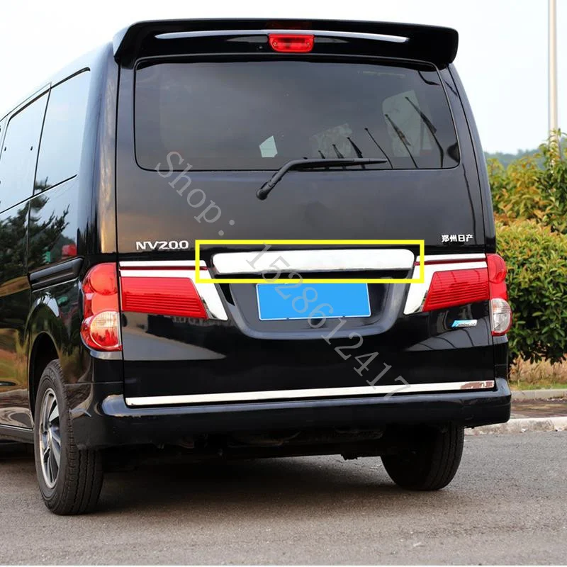 

ABS Chrome Car Rear Trunk Lid Trim Cover Trim Trunk Lid Cover Trim For Nissan NV200 2010-2019 Car Styling Accessories