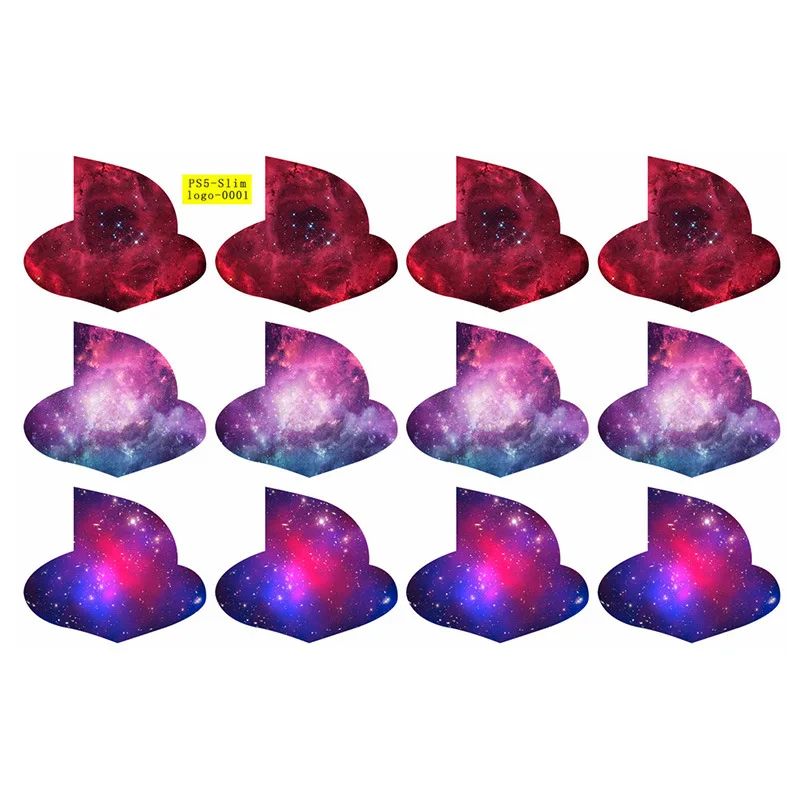 12 Pz/Set Vinile Decalcomania Skin Sticker Per Ps5 Slim Console Lucido Logo Underlay Per Ps5 Slim Disk Versione Digitale Accessori