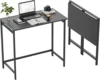 Small Foldable Computer Desk for Small Spaces, Space Saving Study Writing Office Desk Foldable Table for Home Office 2