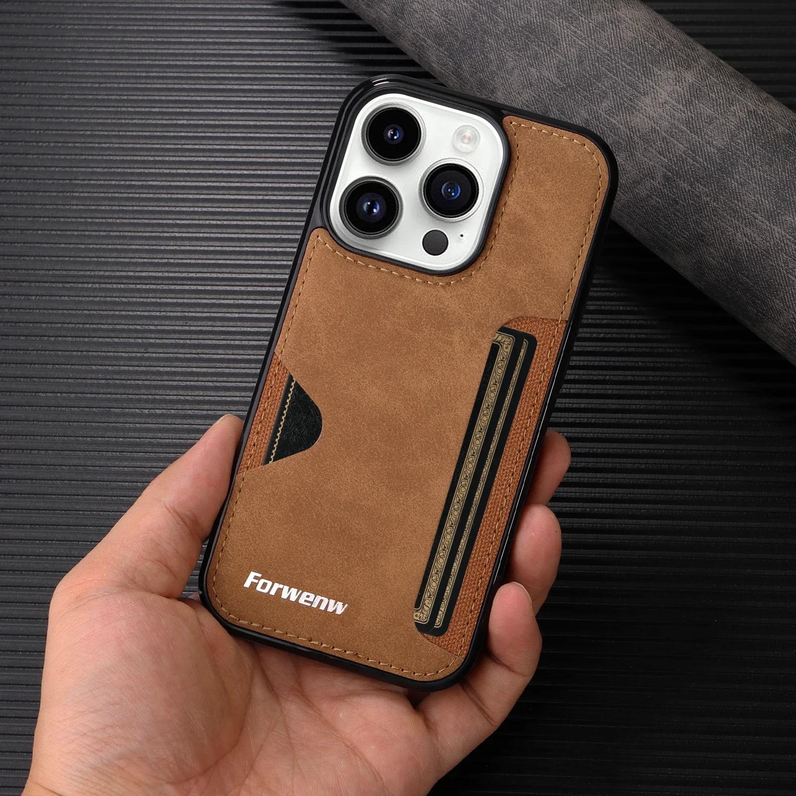 Leather Card Slot Wallet Phone Case - Ultra Thin Book Cover