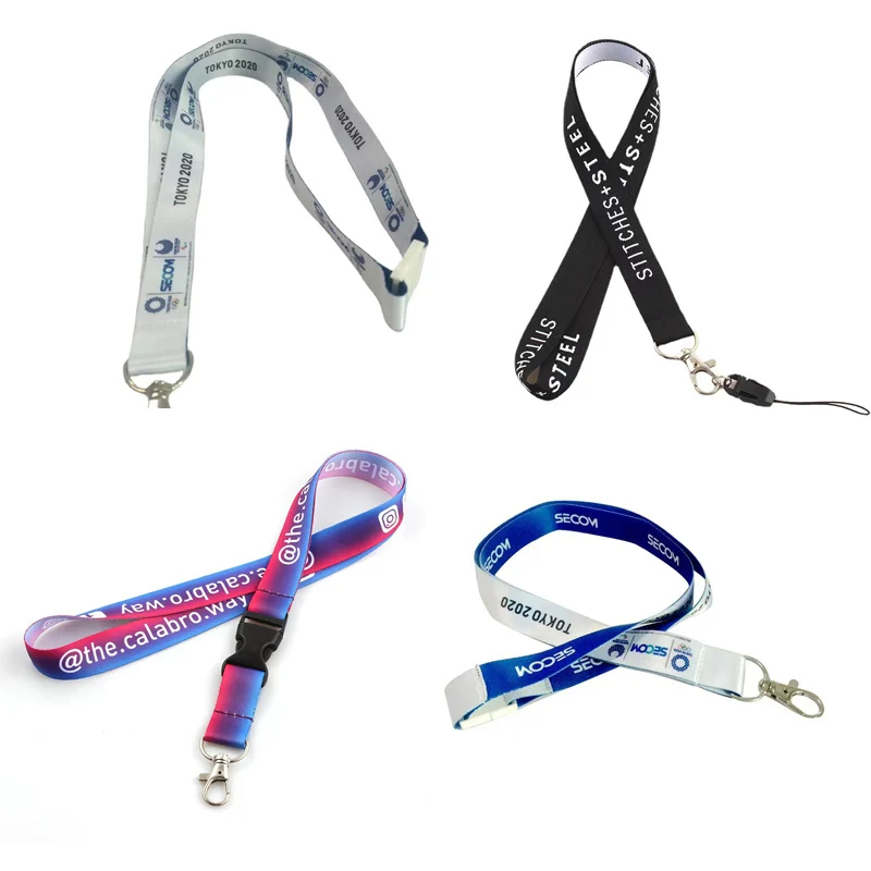 50 Pcs/Lot Custom Printed Lanyard For Keys Badge holder & Staff Cards Full Color Personalized Printing Logo Company Name Landyar