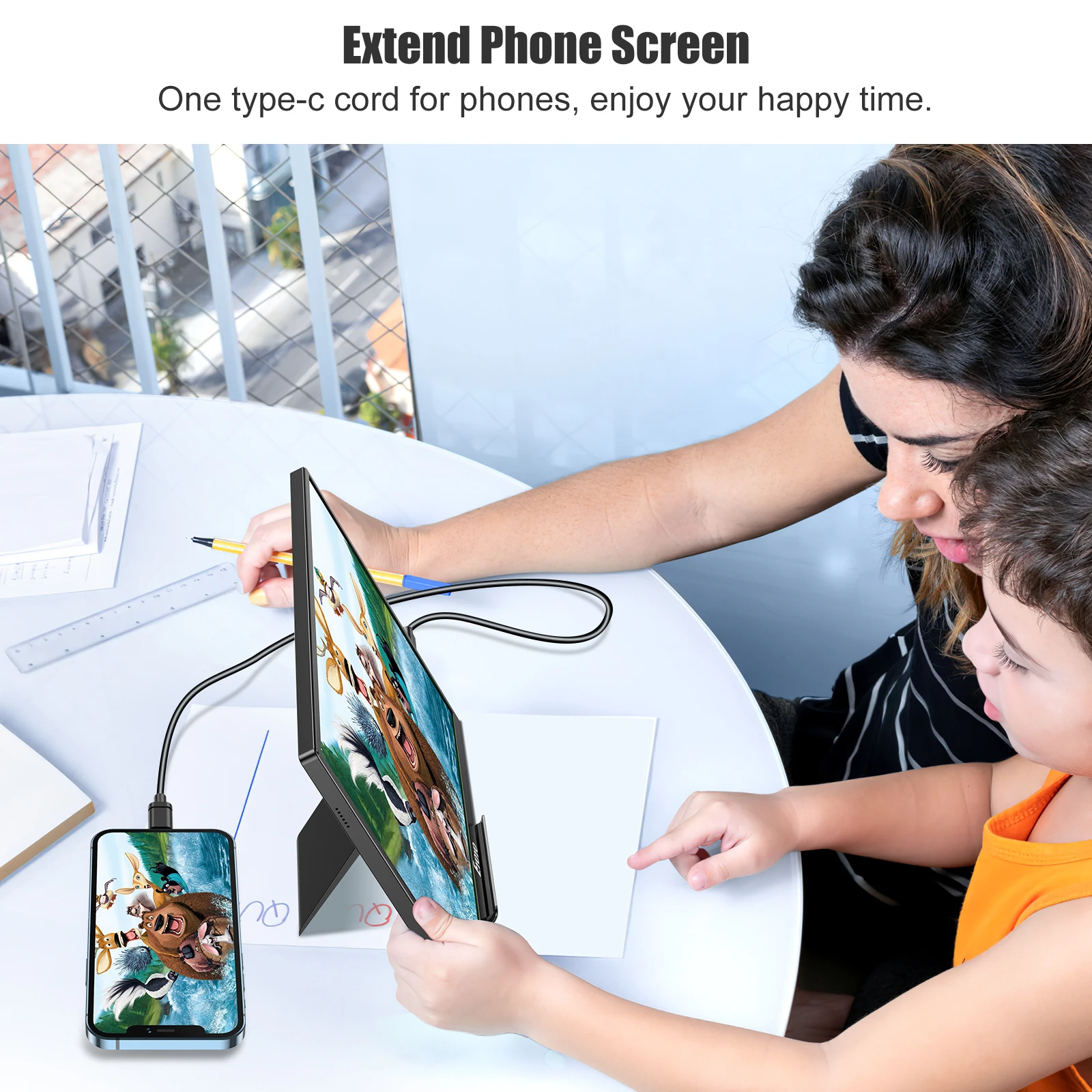Eyoyo ƮϿ ̹ , 10.5 ġ, 1920x1280P, HDMI  USB-C  ÷, IPS ȭ, PC Mac ޴ PS4/5 Xbox
