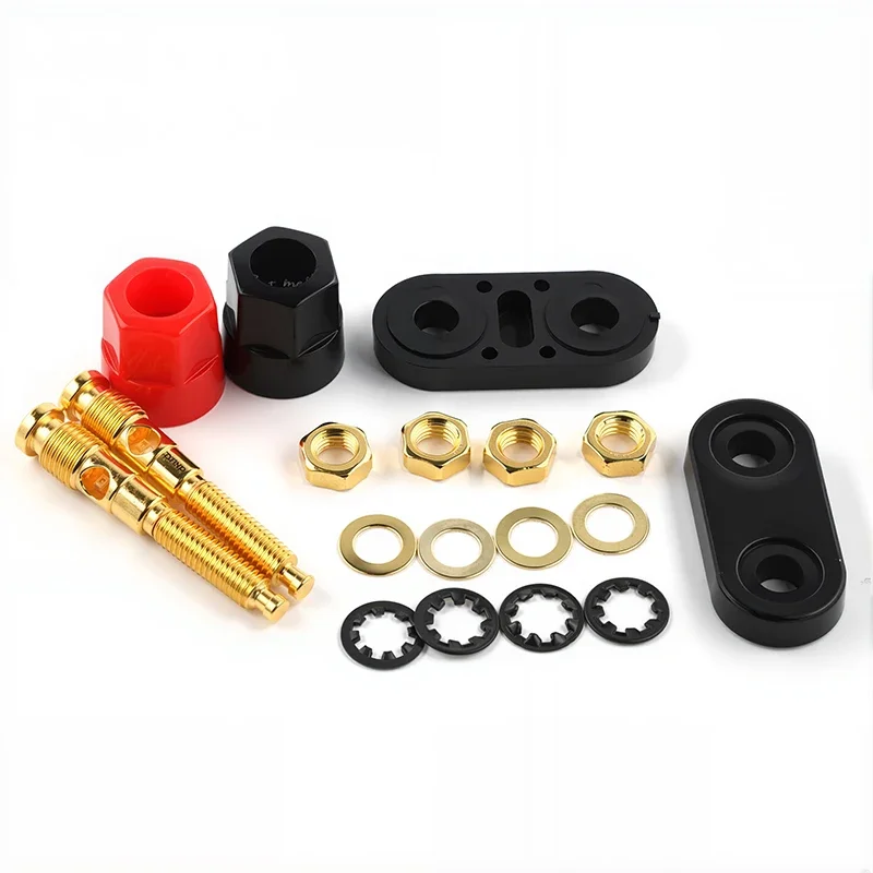 Speaker terminal plugs showing double plug design.