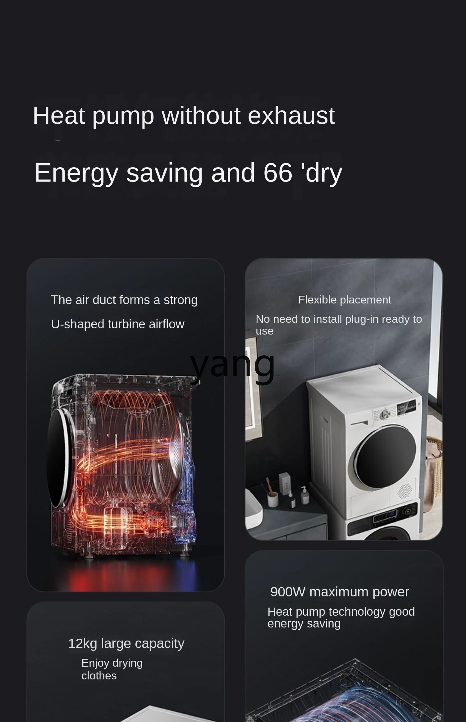 L'm'm Commercial 12kg Hotel Hotel Large Clothes Dryer