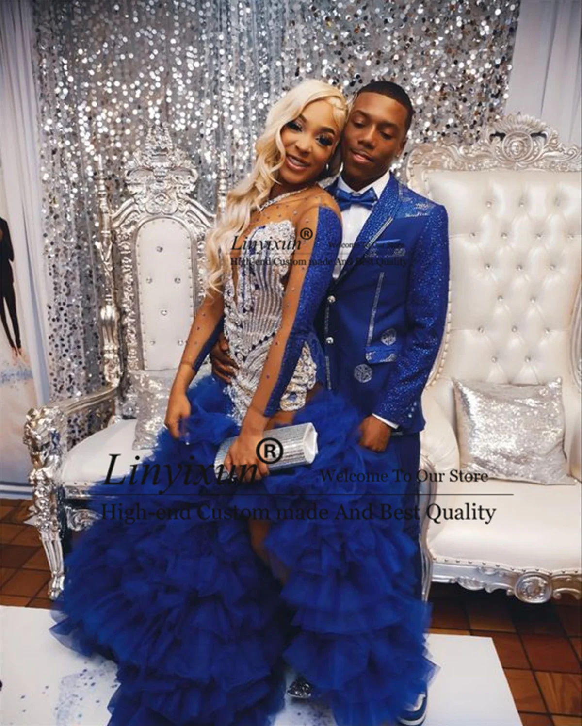 

Роскошные мужские костюмы с блестками смокинг для жениха с отворотом шаль облегающий мужской костюм из 2 предметов мужской костюм для выпускного вечера