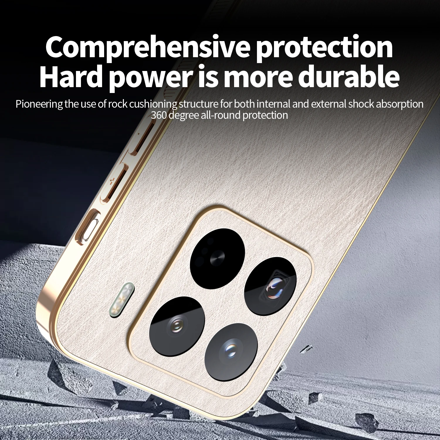 Luxury Magnetic Electroplating Gold Silk Pattern Anti-Fall Case - Shockproof Cover