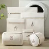 Laundry Bag Mesh Washing Bag Clothes Cleaning Washing Bags Embroidery Print Laundry Pouch Travel Clothes Storage Organization 1