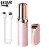 Portable Mini Lipstick Shape Electric Epilator USB Charging Painless Women Shaver Trimmer Body Face Bikini Underarm Hair Removal 1