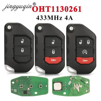 Keyforkess OHT1130261 433MHz 4A Chip Smart Keyless Go per Jeep Wrangler 2018 2019 gladiatore telecomando Auto portachiavi Auto 68416784AA