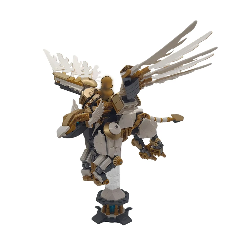 

Набор строительных моделей Mech Griffon с подставкой, игрушка MOC 116421, конструктор Монстр Гриффина, игрушки, детский подарок на день рождения