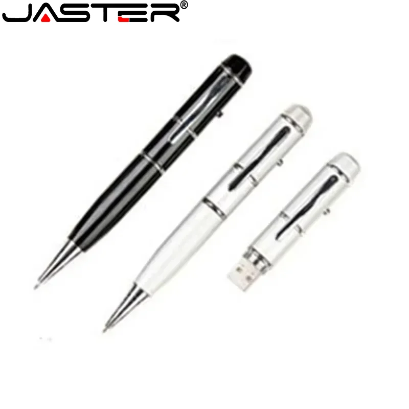 Usb Flash Drive Flash Drive Magic Pen USB 2.0 Flash Drive 128GB Mini Metal Free Customized LOGO Pen Drive Ballpoint Student Teacher Gift Memory Stick