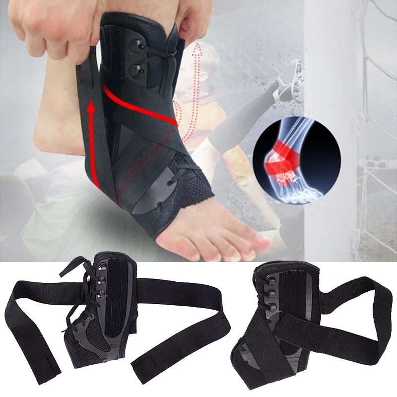 Ankle Brace Support Stabilizer Sports Football Compression Adjustable Lace Up Ankle Socks Protector Orthosis football socks ankle socks ankle support compression socks ankle straps fitness ankle straps ankle support brace ankle wrist cuffs