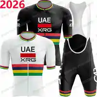 Maillot de Cyclisme Tadej Pogačar 2026 UAE Team,Vêtements de Cyclisme Champion du monde,Italie France Espagne Tour Chemises de route pour hommes,Cuissard à bretelles Vêtements de VTT et cyclocross 1