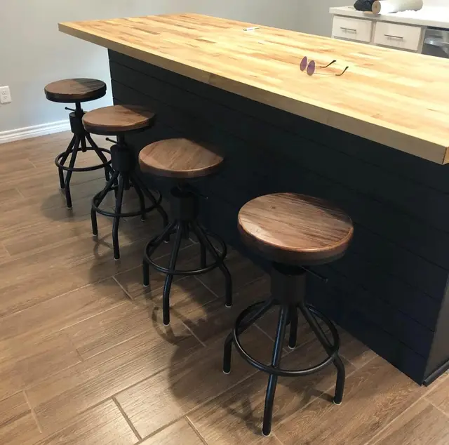 Lokkhan 20 Inch Height Bar Stools LOKKHAN Set Of Industrial Bar