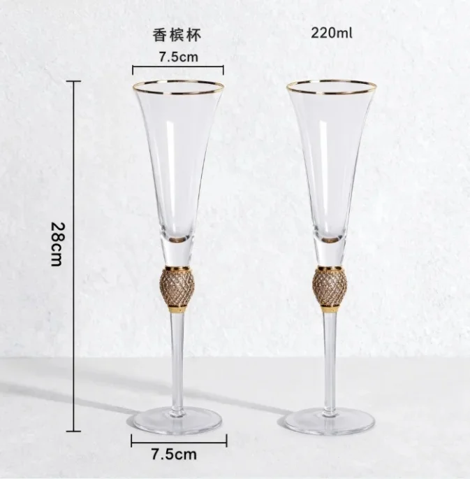 Luxury Crystal Red Wine Glass Set - Elegant Tall Glasses