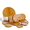 Multi Bamboo Tray Wood Saucer Flower Pot Tray Cup Pad Coaster Plate Kitchen Decorative Plate Creative Coaster Coffee Cup Mat 6