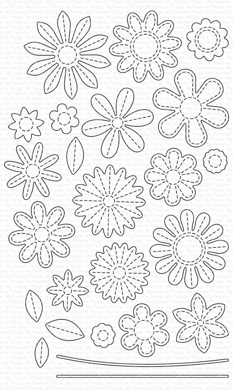 StitchedFlowersDieMetalCuttingforDIYScrapbookingCraftsStencils