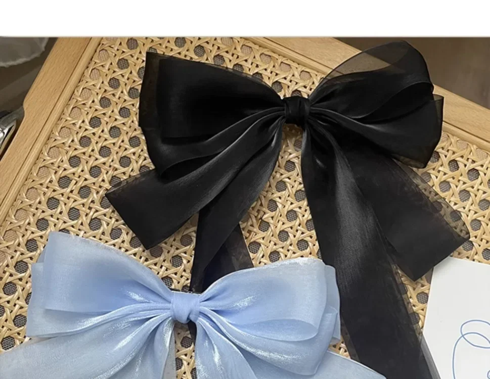 Koreanische Große Schleifen-Haarspangen Elegante Damen-Haarklammern Mädchen Mode-Kopfschmuck Mädchen-Haaraccessoires – Detail 6