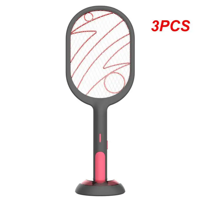 

3PCS Hot Sale 3000V Electric Insect Racket Swatter Zapper USB 1200mAh Rechargeable Mosquito Swatter Kill Fly Bug Zapper Killer