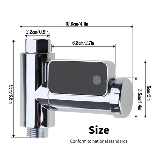 Kiváló Minőségű 360 ° Forgó Led Digitális Zuhany Hőmérséklete - Image 5
