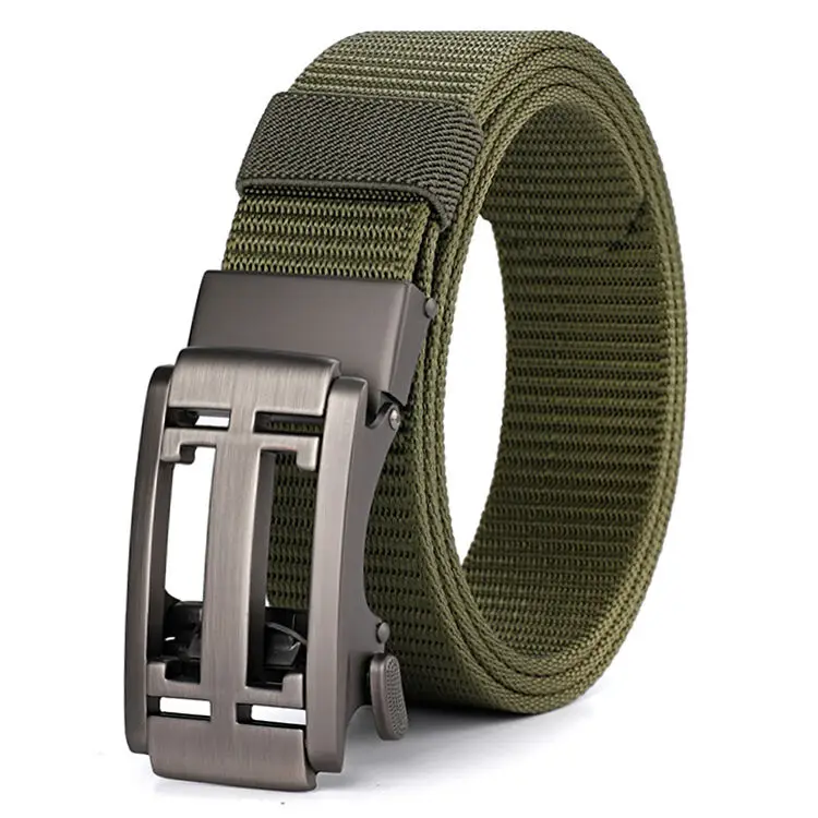 Unisex Tactical Belt 4 mm Thick 3.5 cm Wide Casual Canvas Belt Outdoor Alloy Automatic Buckle Belt