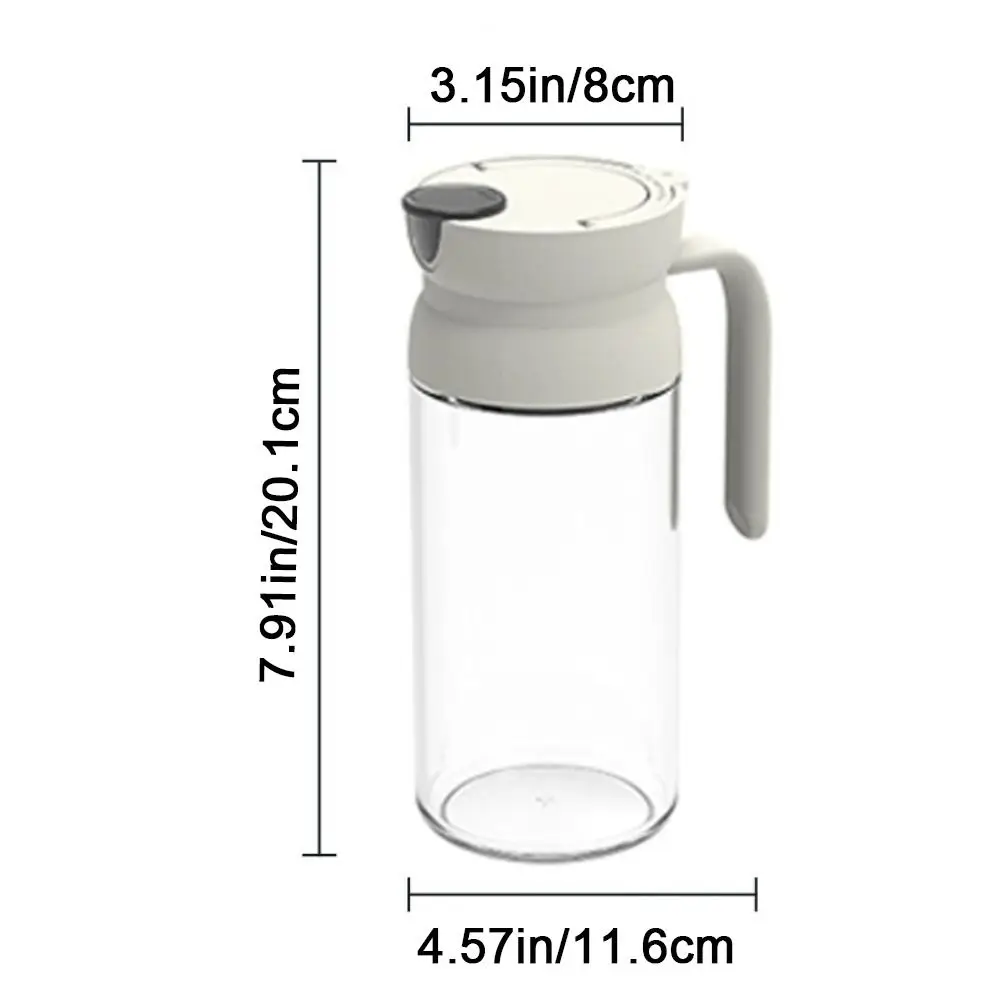 600ML Glass Oil Bottle Automatic Opening and Closing Leak-Proof Cooking Oil Dispenser Refillable Large Capacity