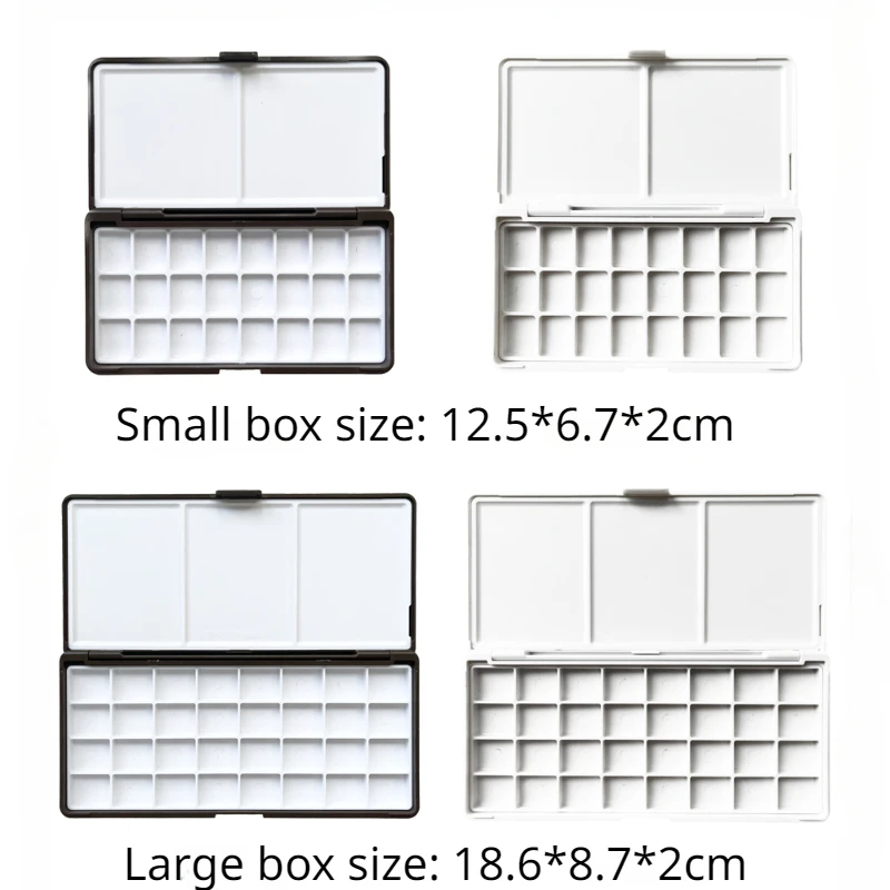 24/48 Grid Empty Watercolor Paint Packaging Box with Color Palette for Student Sketching Portable Aquarela Painting Art Supplies color palette,watercolor palette