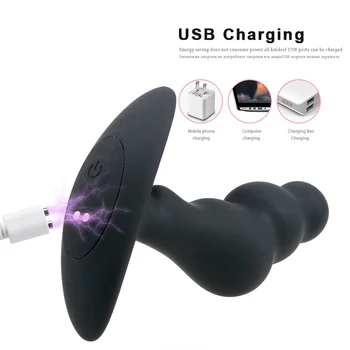 Wireless Remote Control 10 Modes G Spot Vibrator Anal Plug Prostate Massager Male Masturbator Anus Vibrating Sex Toys for Man 2