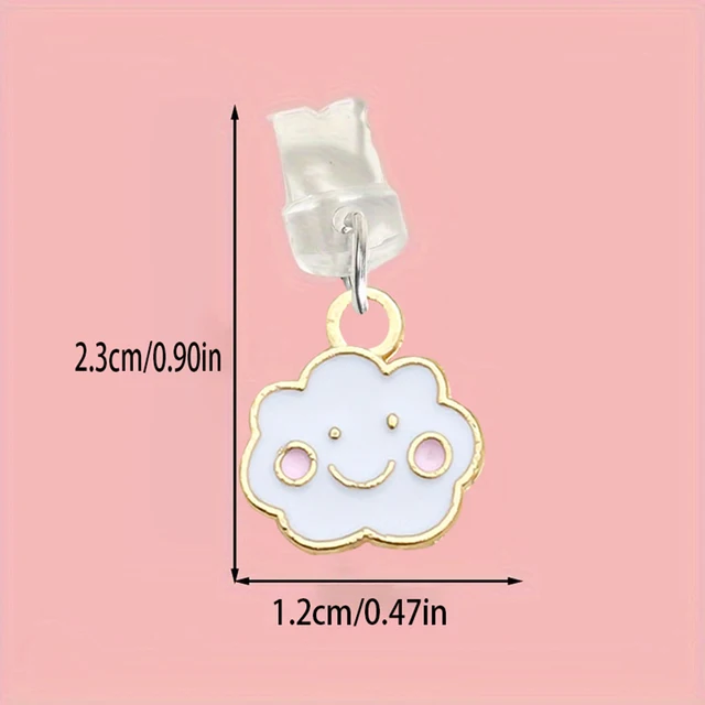 Mobile Phone Dust Plug White Cloud Fashion Alloy Pendant Jewelry Dust Plug Charging Port Plug - Image 2